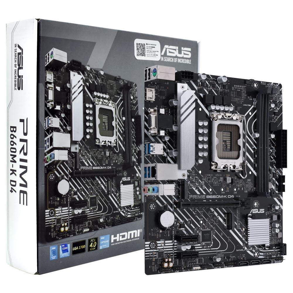 Placa Mãe ASUS Prime B660M-K D4 Socket LGA 1700 / VGA / DDR4 