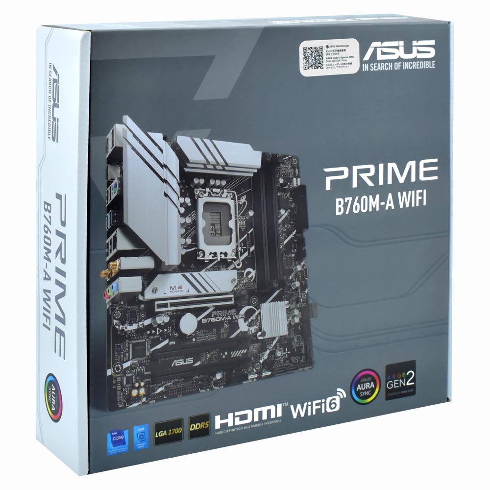 Placa Mãe ASUS Prime B760M-A Wi-Fi Socket LGA 1700 / DDR5