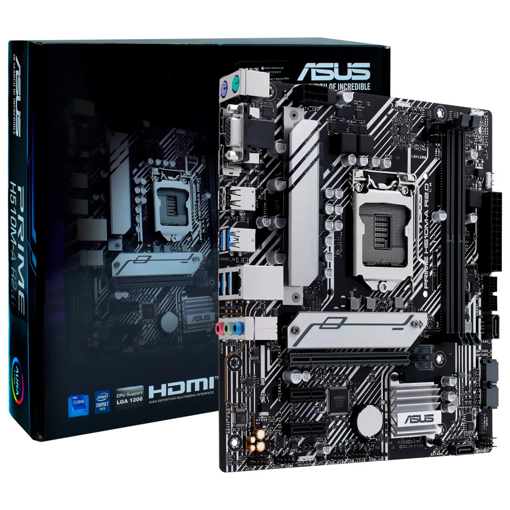 Placa Mãe ASUS Prime H510M-A R2.0 Socket LGA 1200 / VGA / DDR4