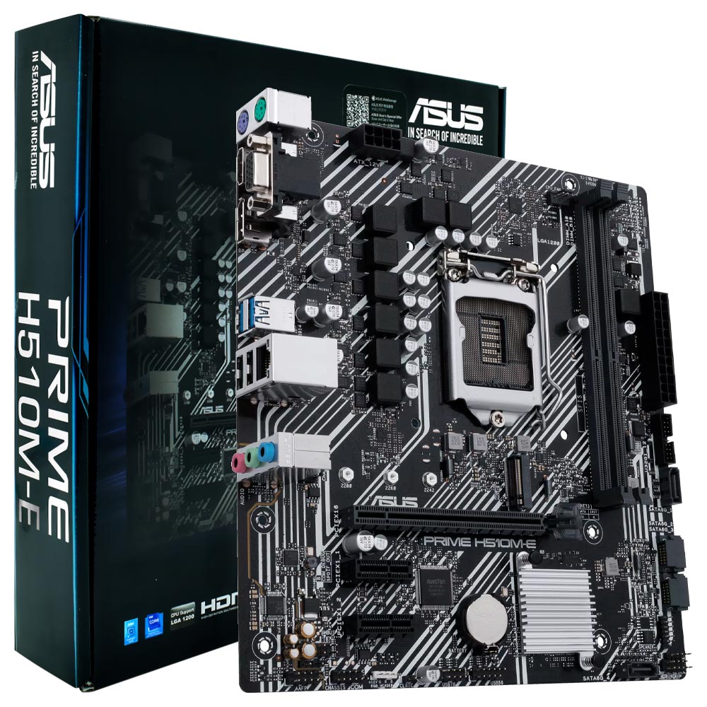 Placa Mãe ASUS Prime H510M-E Socket LGA 1200 / VGA / DDR4