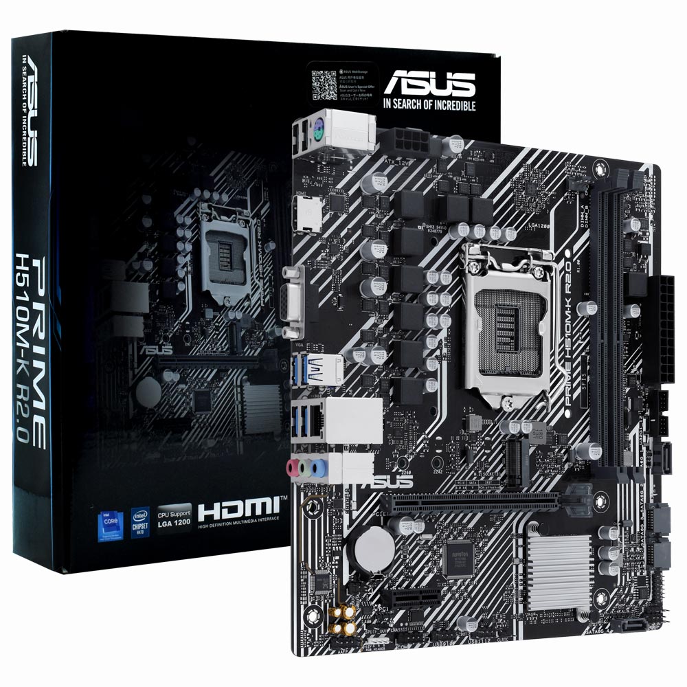 Placa Mãe ASUS Prime H510M-K R2.0 Socket LGA 1200 / VGA / DDR4