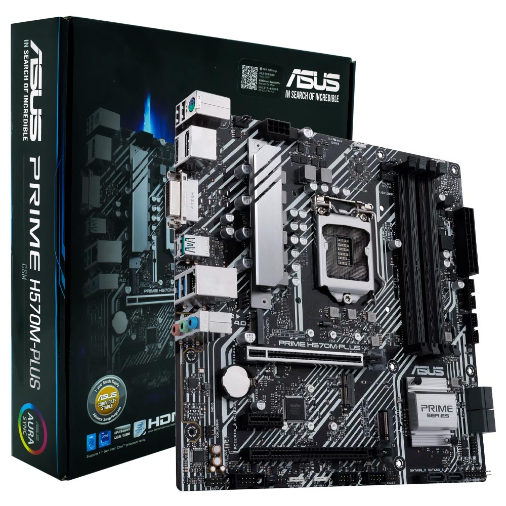 Placa Mãe ASUS Prime H570M-PLUS Socket LGA 1200 / DDR4