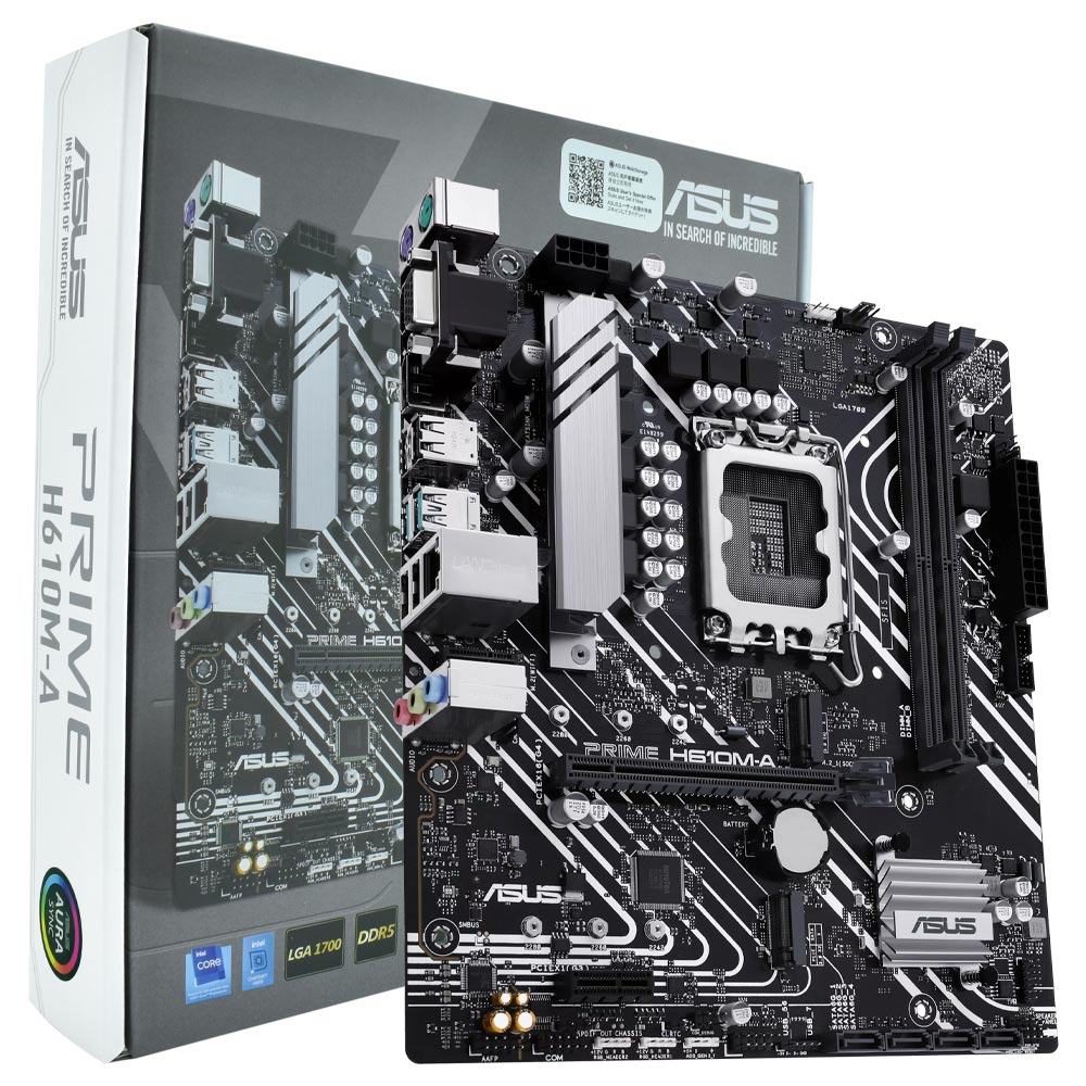 Placa Mãe ASUS Prime H610M-A Socket LGA 1700 / VGA / DDR5