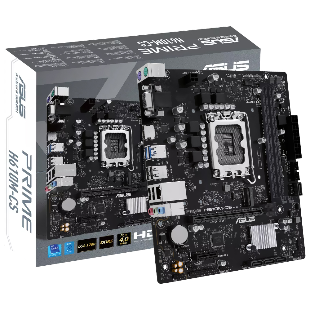 Placa Mãe ASUS Prime H610M-CS Socket LGA 1700 / DDR5