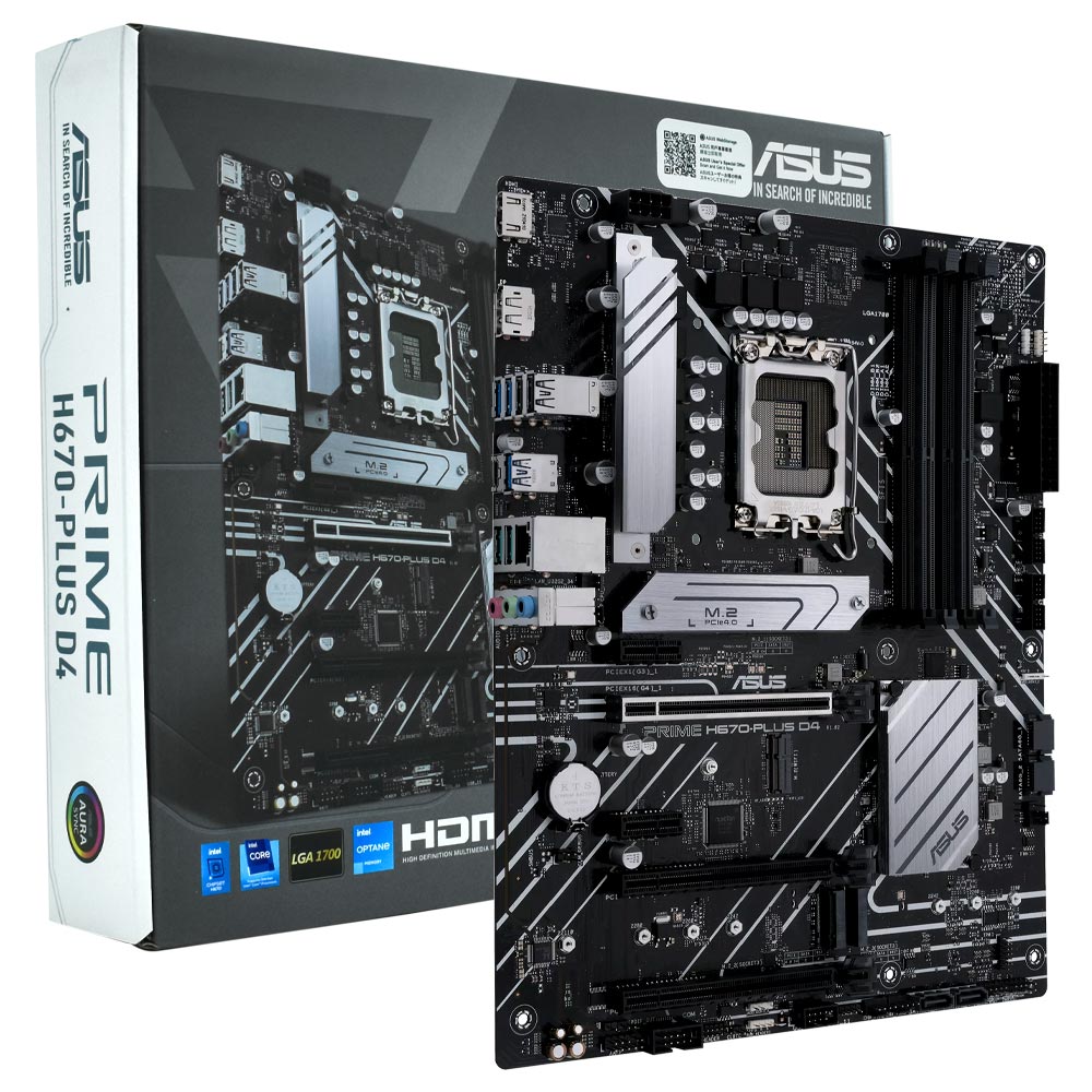 Placa Mãe ASUS Prime H670-PLUS D4 Socket LGA 1700 / DDR4