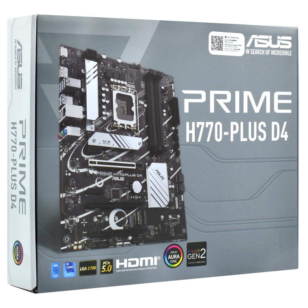 Placa Mãe ASUS Prime H770-PLUS D4 Socket LGA 1700 / DDR4