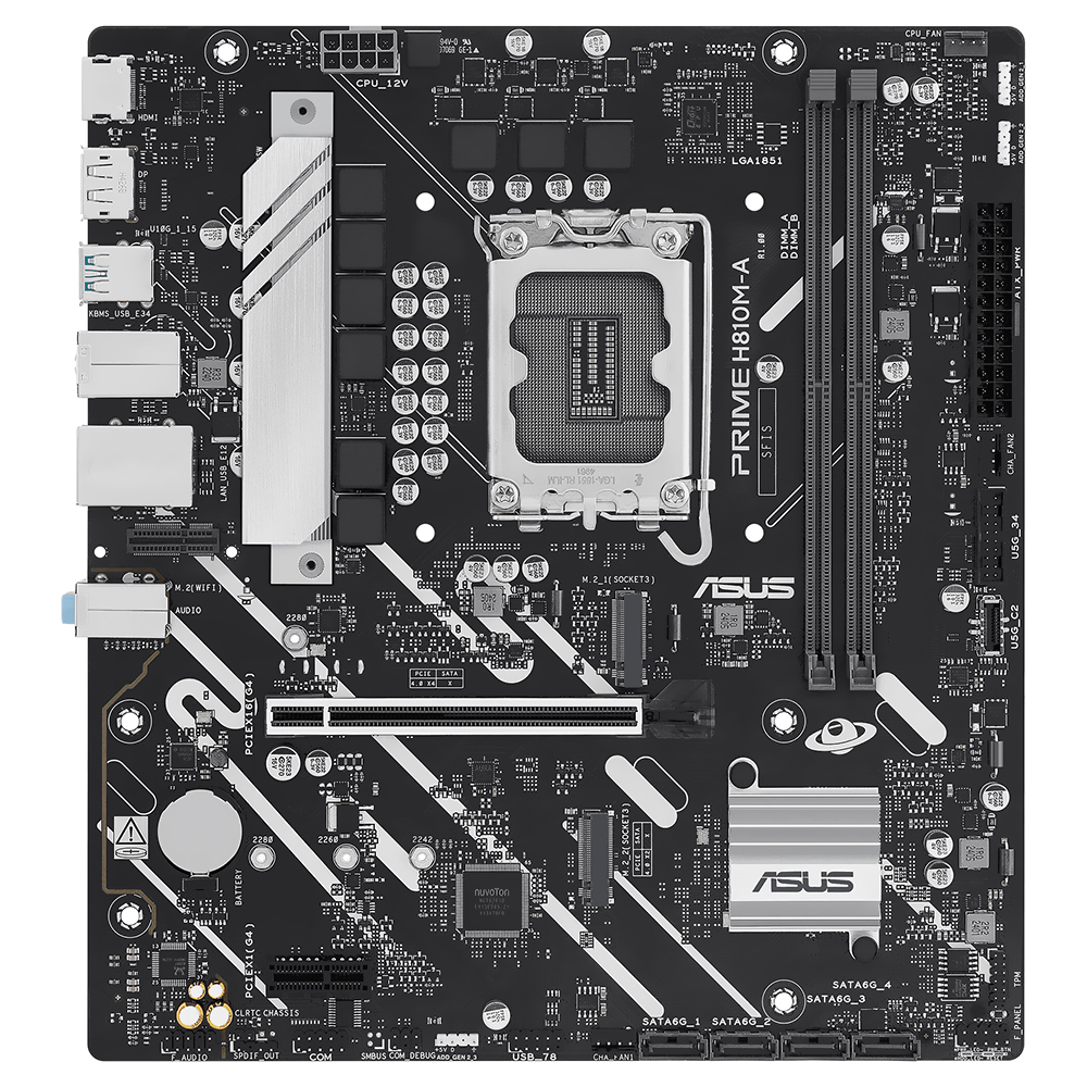 Placa Mãe ASUS Prime H810M-A Socket LGA 1851 / DDR5