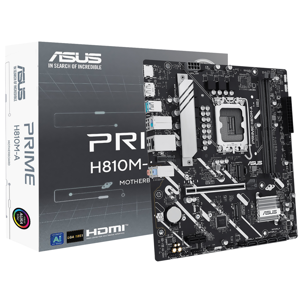 Placa Mãe ASUS Prime H810M-A Socket LGA 1851 / DDR5