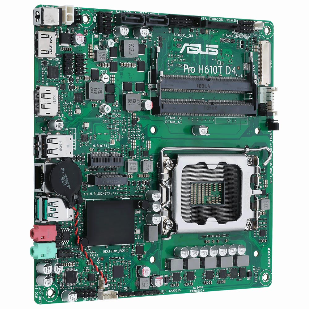 Placa Mãe ASUS Pro H610T D4 CSM Socket LGA 1700 / DDR4