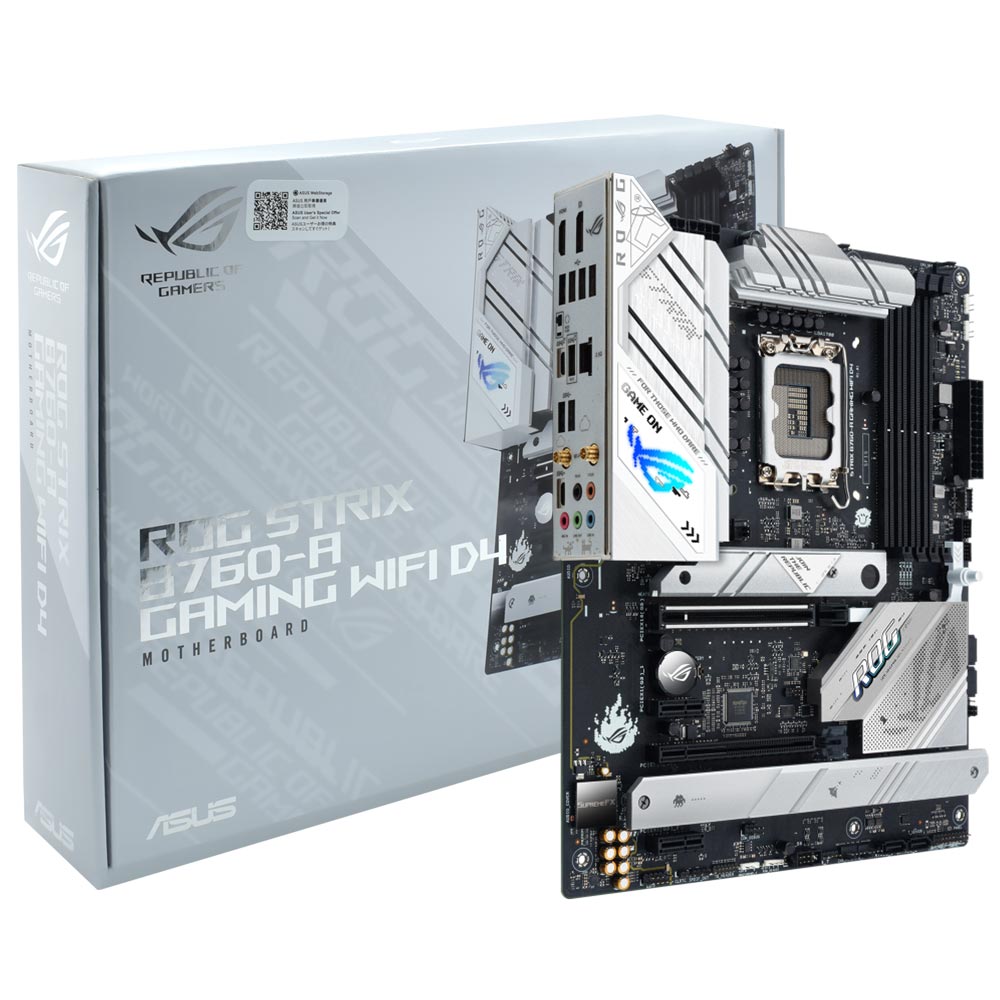 Placa Mãe ASUS ROG Strix B760-A Gaming Wi-Fi D4 Socket LGA 1700 / DDR4