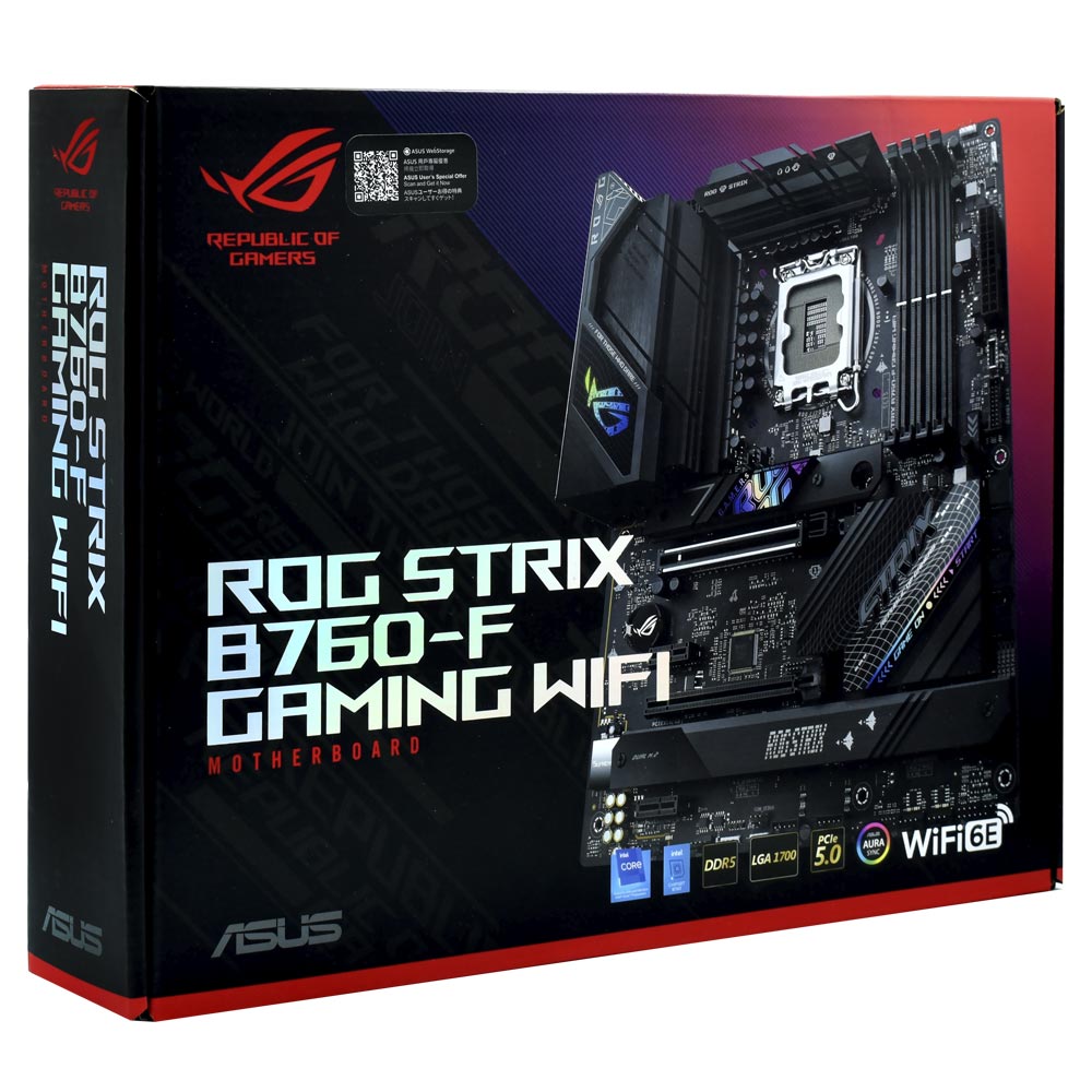 Placa Mãe ASUS ROG Strix B760-F Gaming Wi-Fi Socket LGA 1700 / DDR5