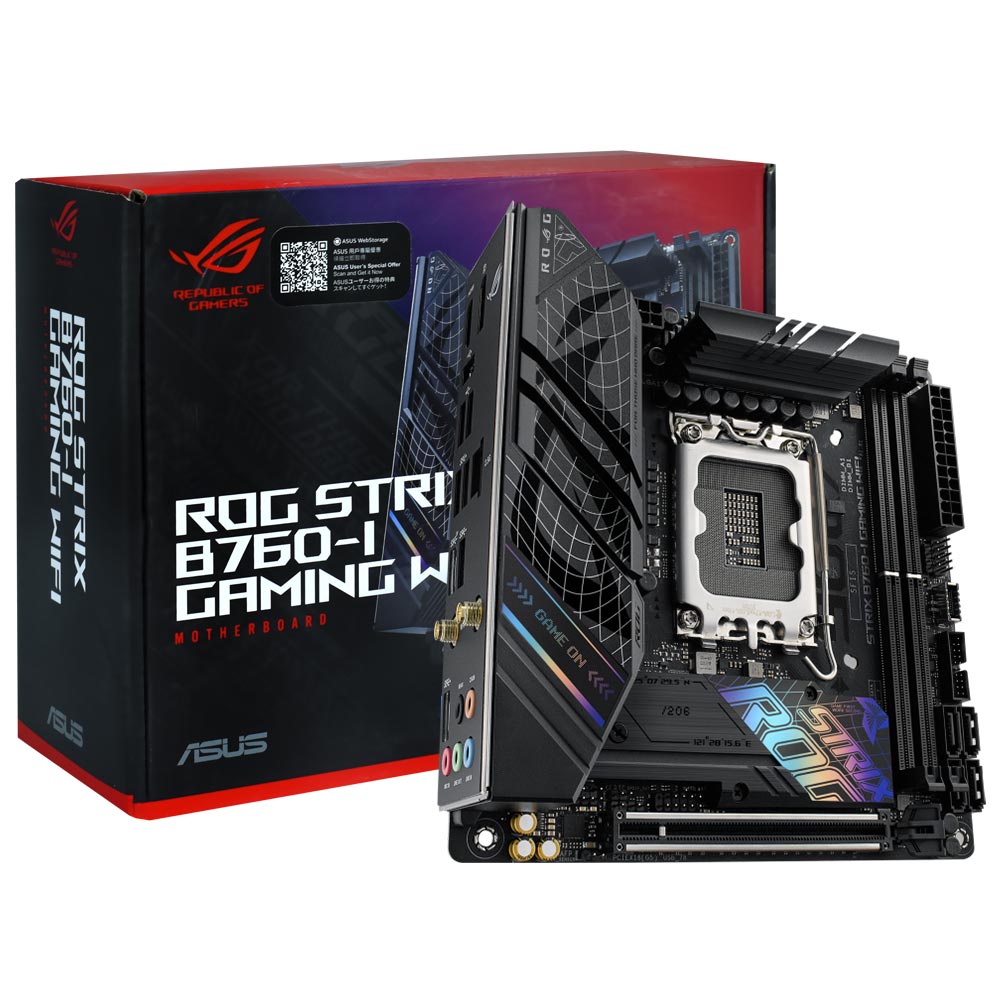 Placa Mãe ASUS ROG Strix B760-I Gaming Wi-Fi Socket LGA 1700 / DDR5 