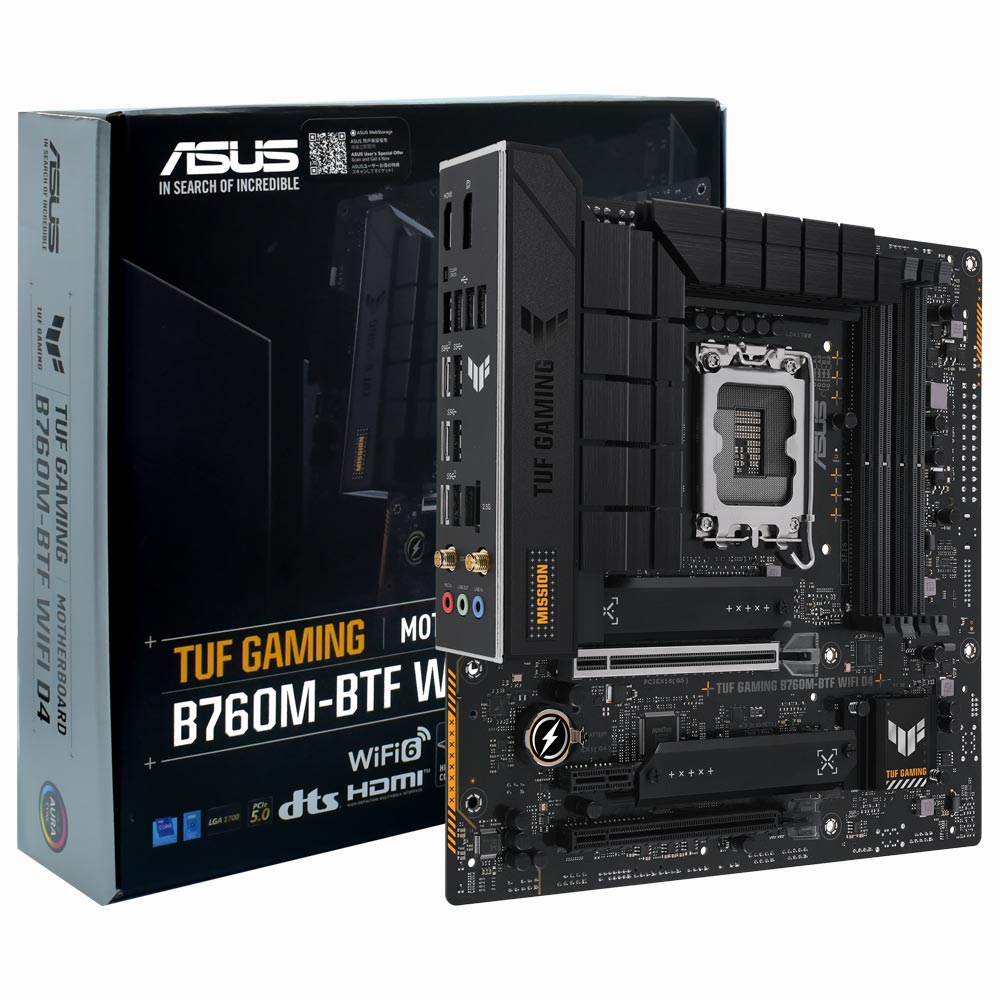 Placa Mãe ASUS TUF Gaming B760M-BTF Wi-Fi D4 Socket LGA 1700 / DDR4