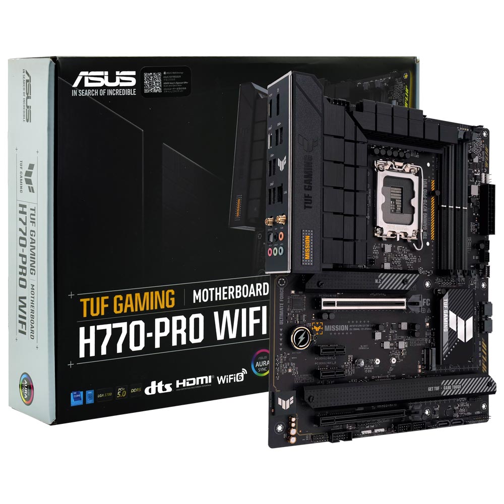 Placa Mãe ASUS TUF Gaming H770-PRO Wi-Fi Socket LGA 1700 / DDR5