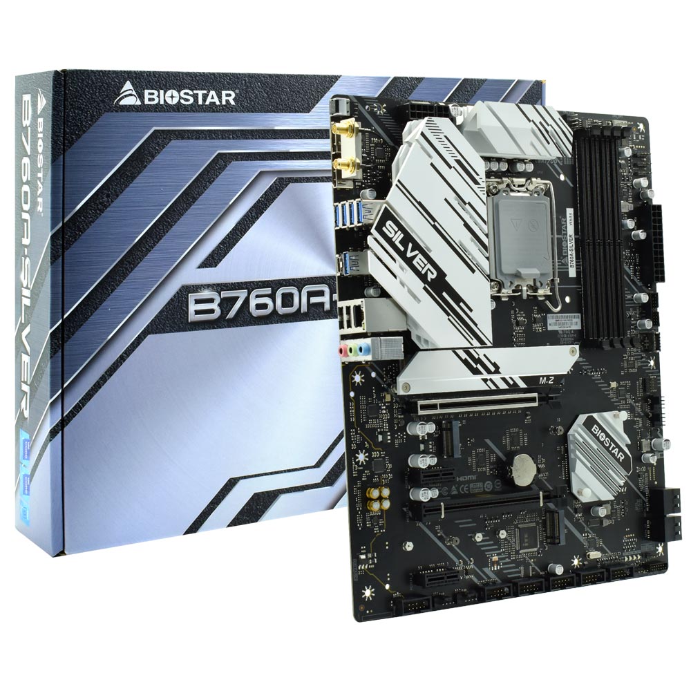 Placa Mãe Biostar B760A-SILVER Socket LGA 1700 / DDR5 no