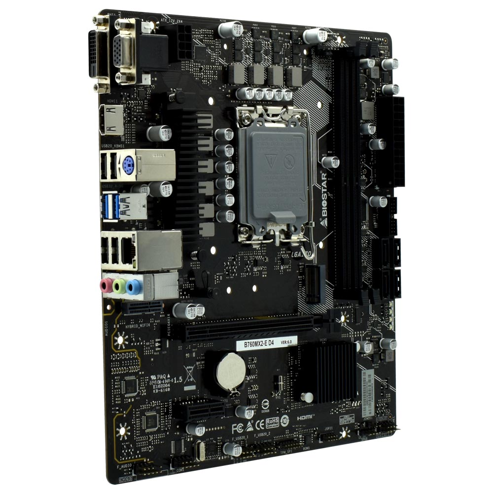 Placa Mãe Biostar B760MX2-E D4 Socket LGA 1700 / VGA / DDR4