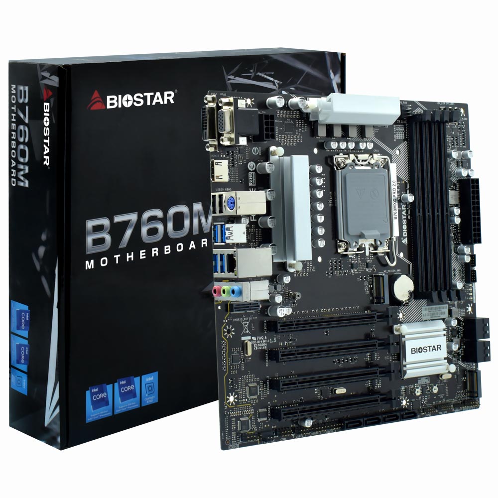 Placa Mãe Biostar B760MXC Pro 2.0 Socket LGA 1700 / VGA / DDR4