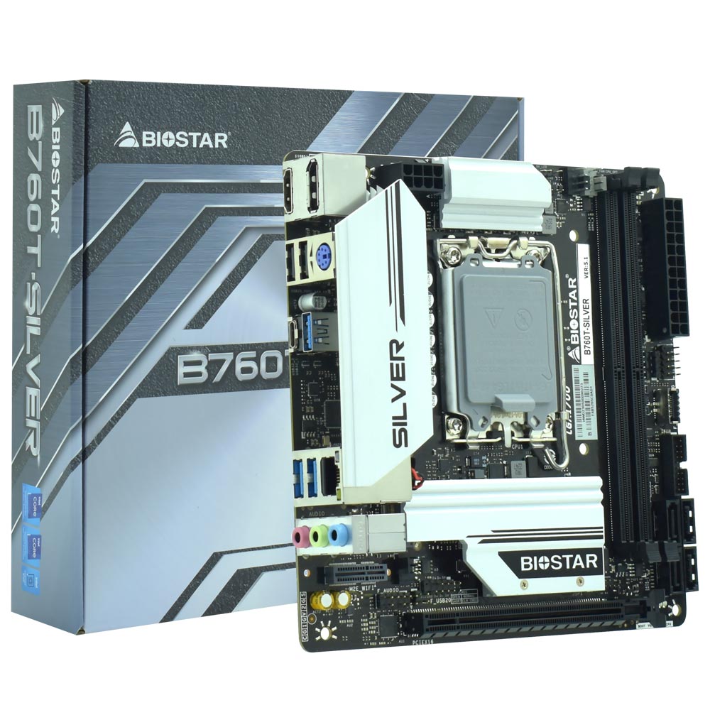 Placa Mãe Biostar B760T-SILVER Socket LGA 1700 / DDR5