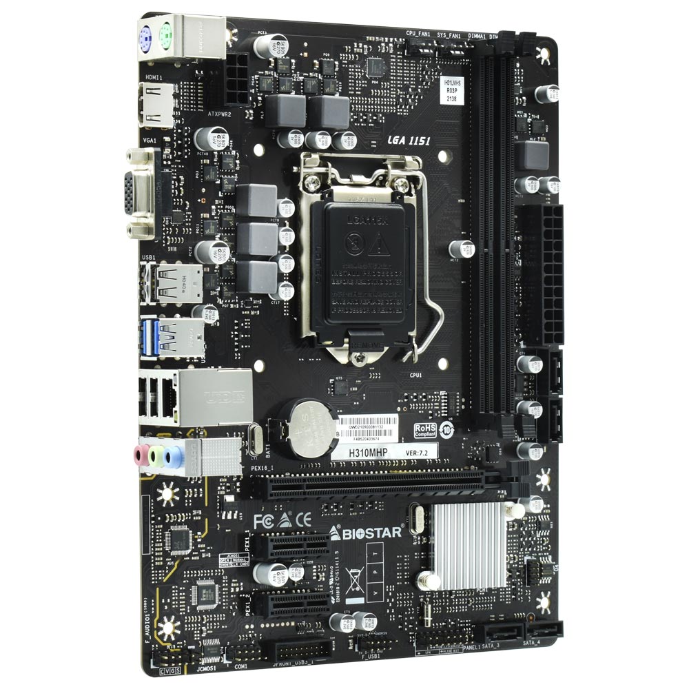 Placa Mãe Biostar H310MHP Socket LGA 1151 / VGA / DDR4  