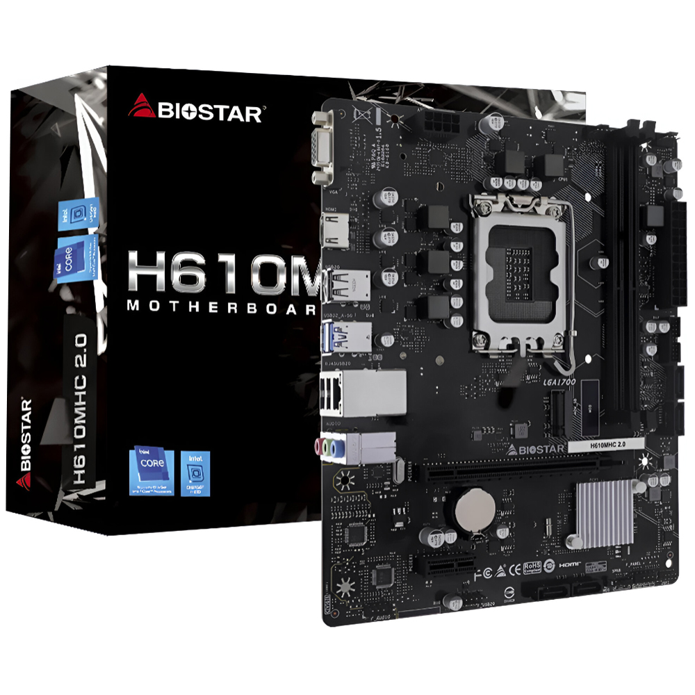 Placa Mãe Biostar H610MHC Socket LGA 1700 / DDR4