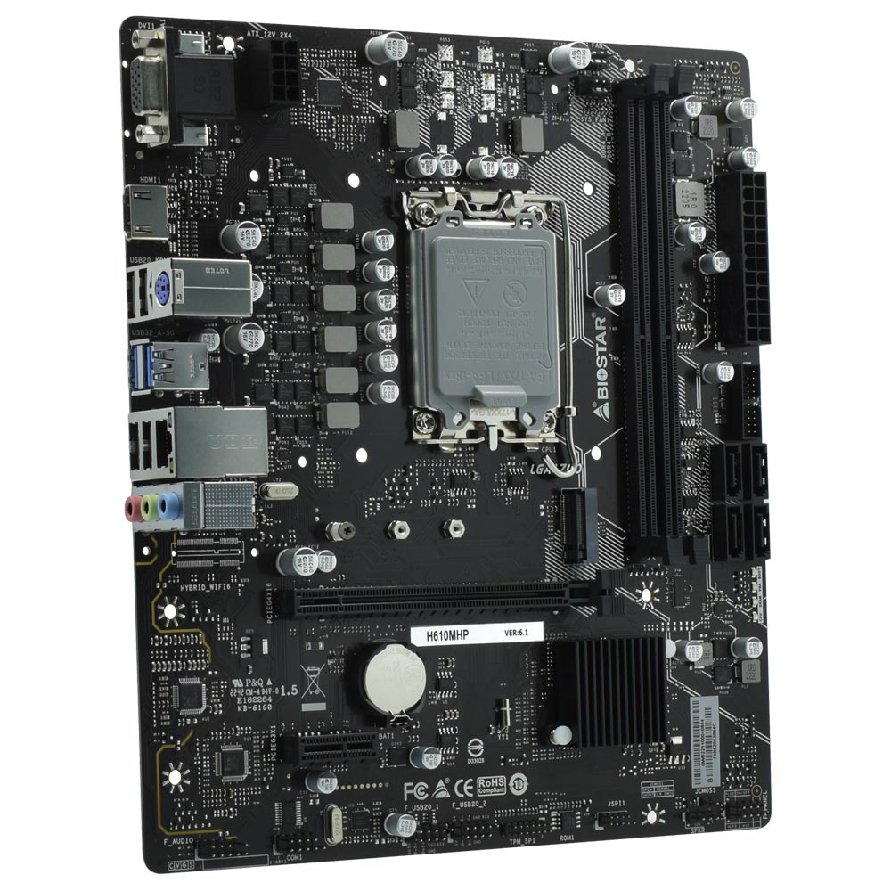 Placa Mãe Biostar H610MHP Socket LGA 1700 / VGA / DDR4