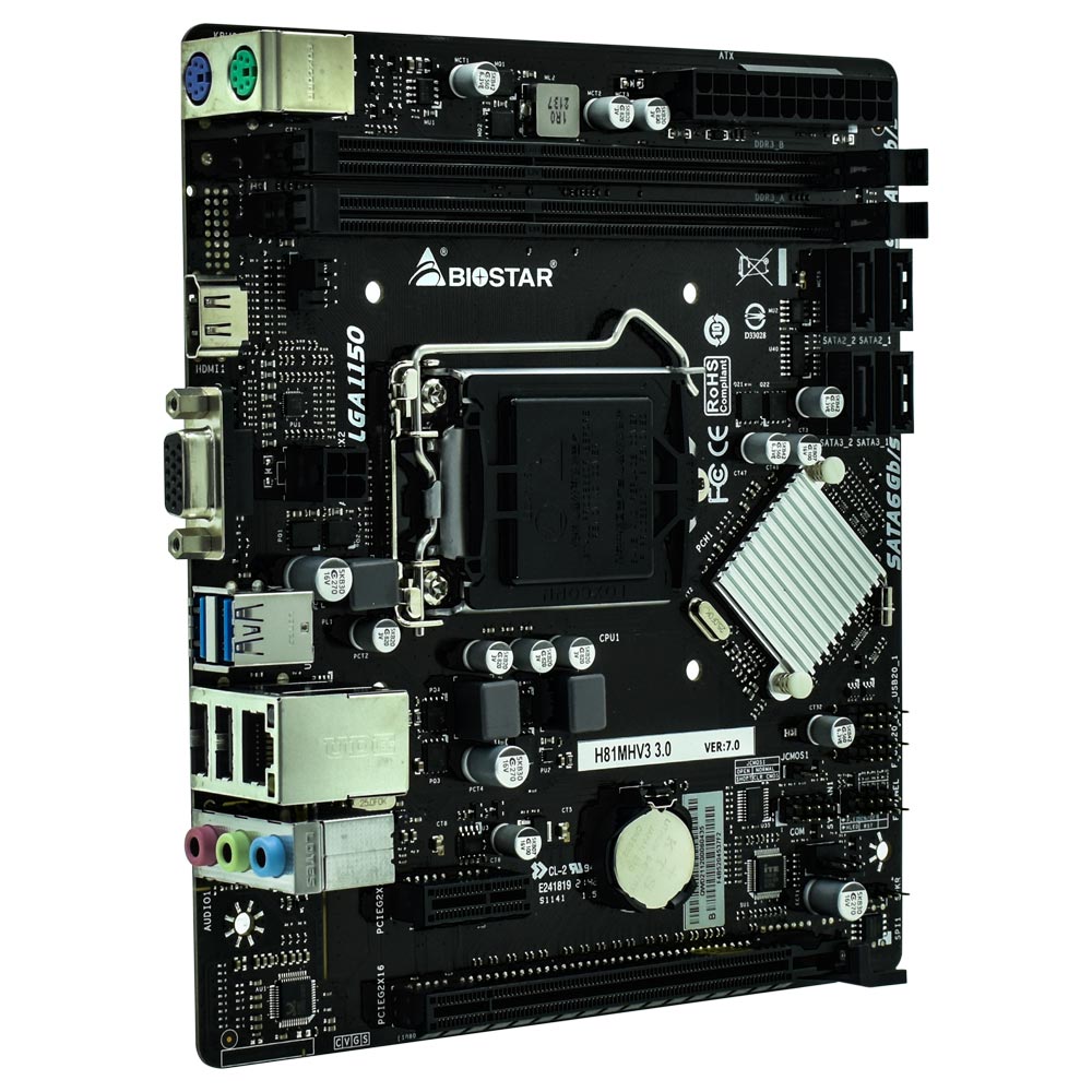 Placa Mãe Biostar H81MHV3 3.0 Socket LGA 1150 / VGA / DDR3