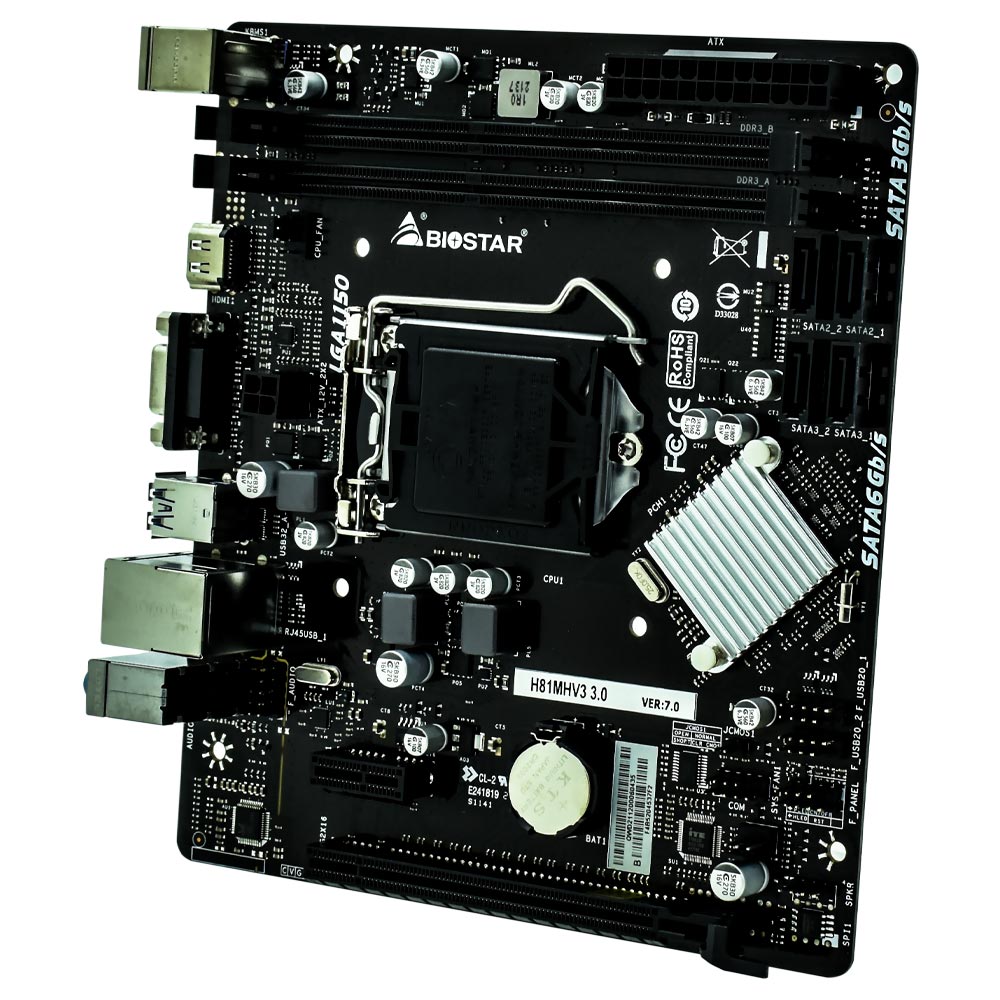 Placa Mãe Biostar H81MHV3 3.0 Socket LGA 1150 / VGA / DDR3