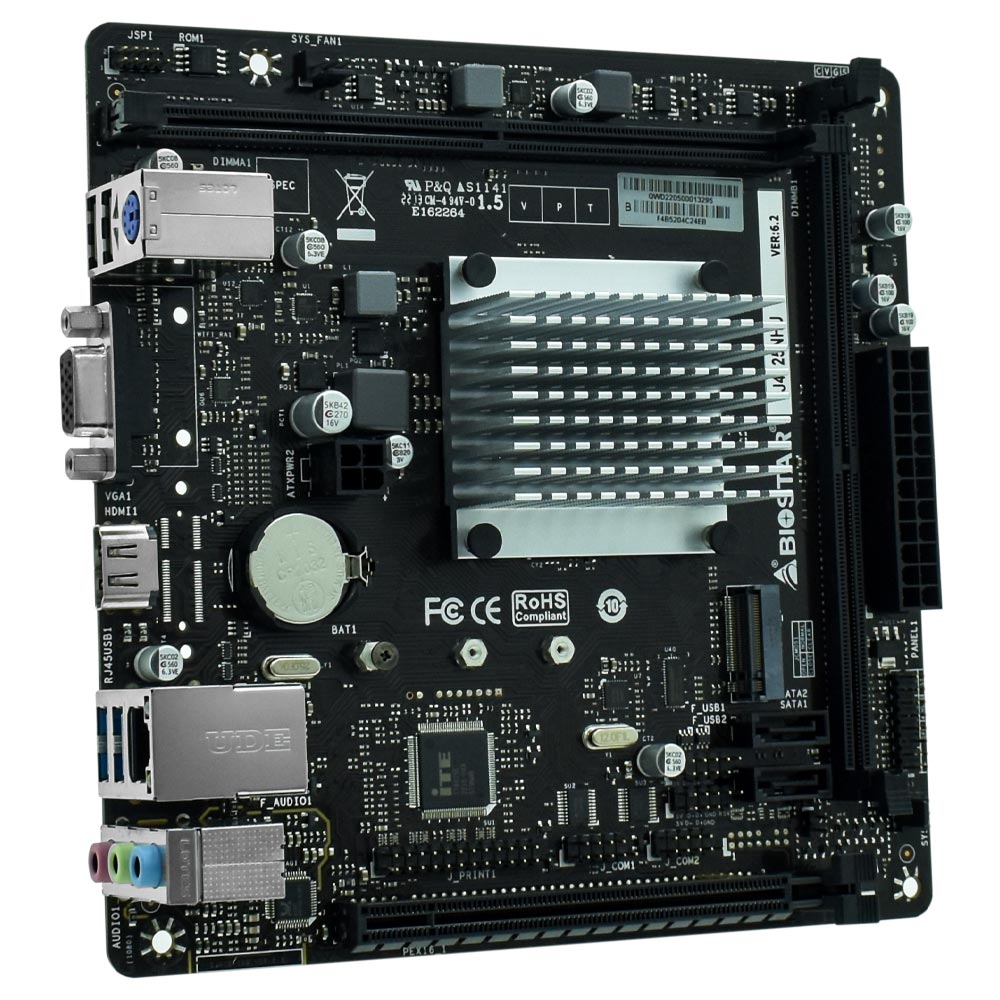 Placa Mãe Biostar J4125NHU + CPU Intel Celeron até 2.5GHz VGA / DDR4