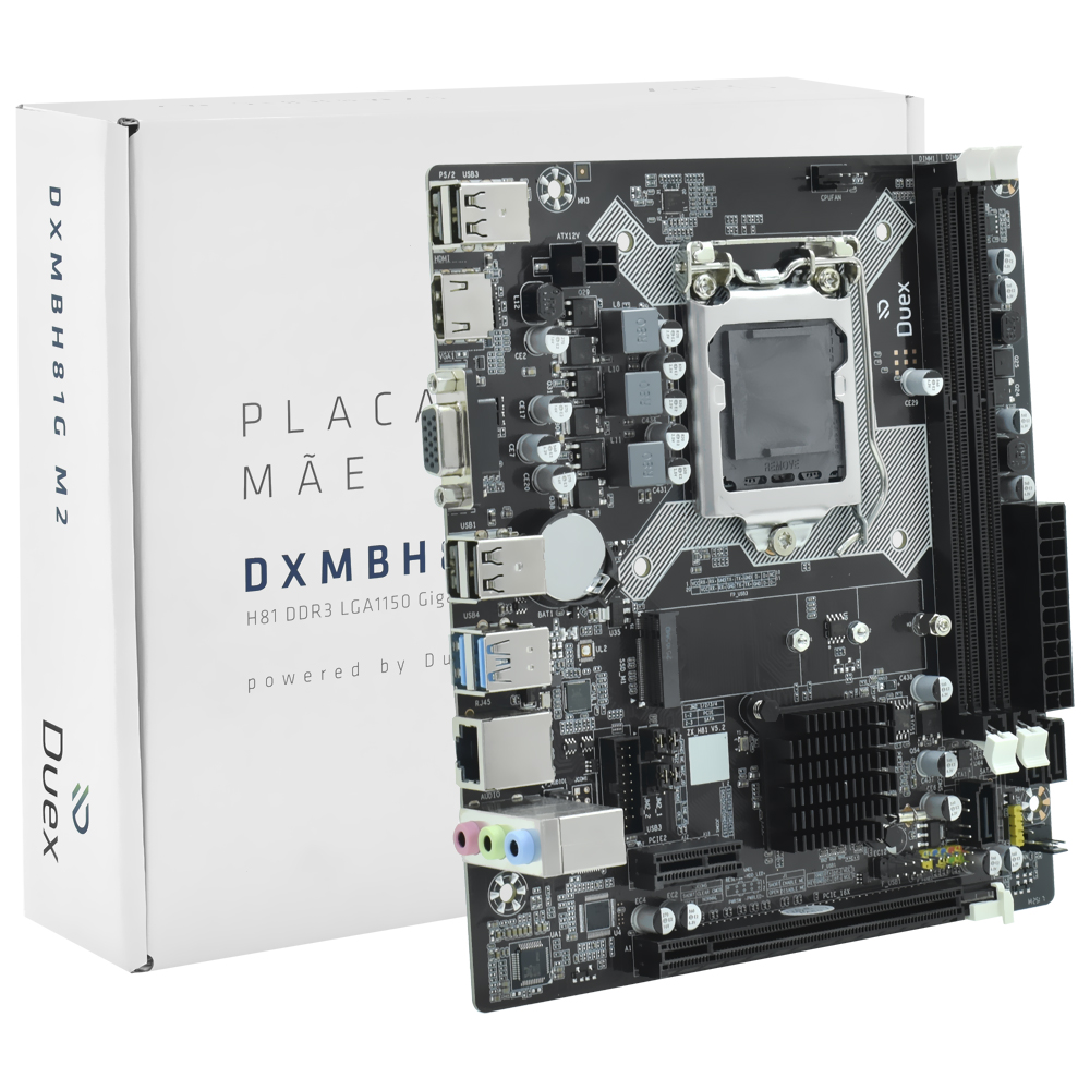 Placa Mãe Duex DXMBH81G M2 Socket LGA 1150 / VGA / DDR3