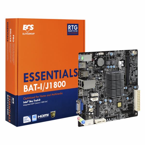 Placa Mãe ECS Essentials BAT-I / J1800 + CPU Intel Celeron de 2.41GHz VGA / DDR3L