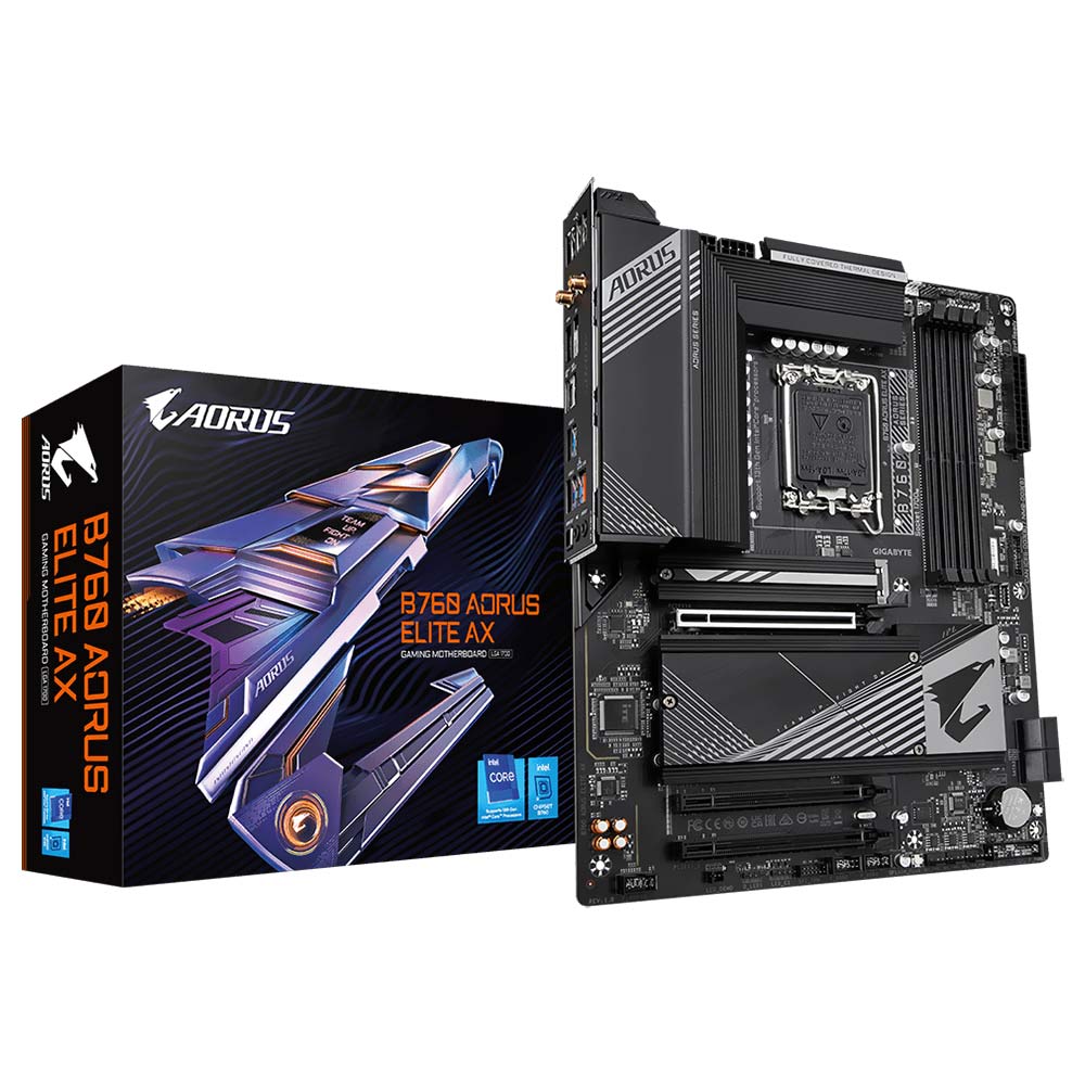 Placa Mãe Gigabyte B760 AORUS Elite AX Socket LGA 1700 / DDR5