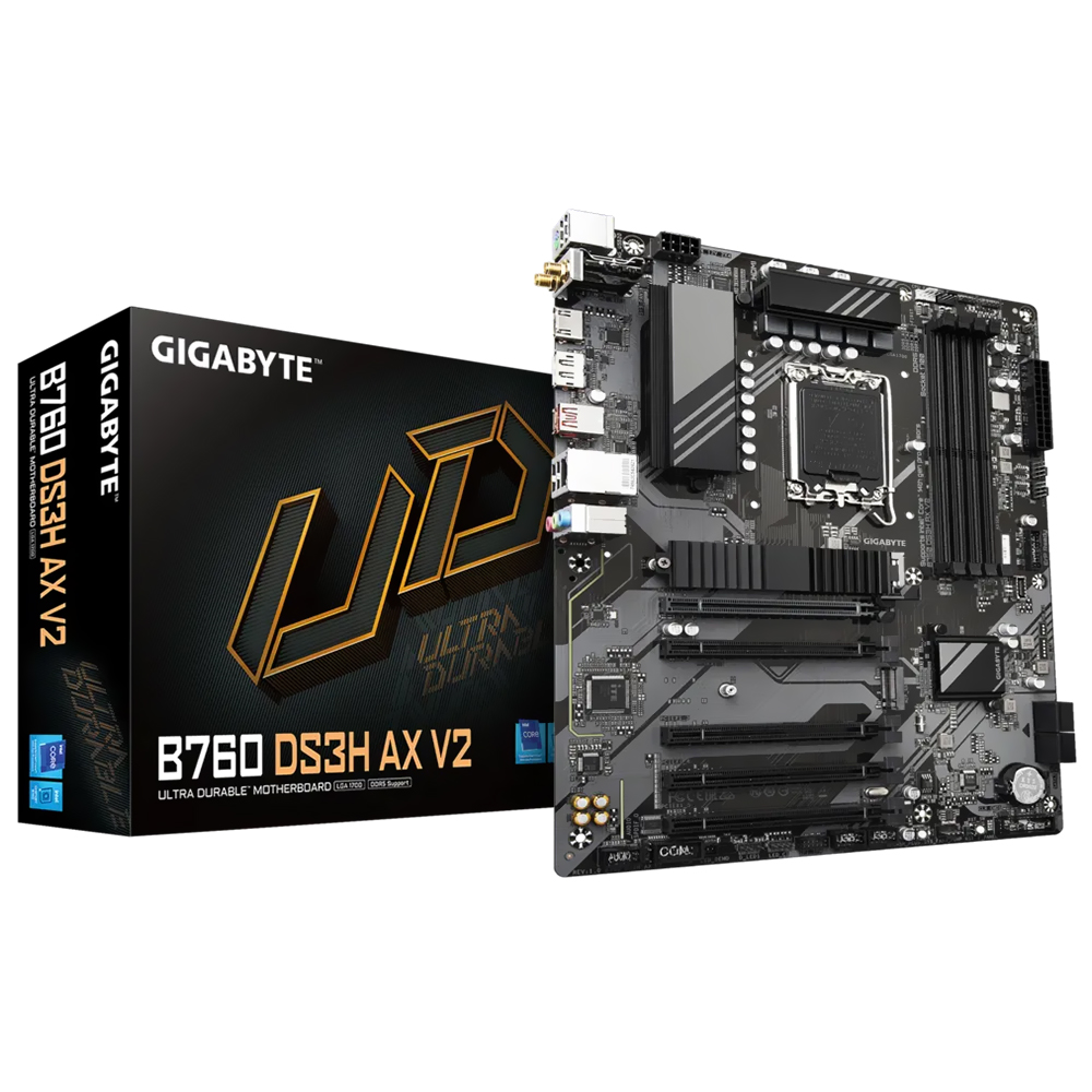 Placa Mãe Gigabyte B760 DS3H AX V2 Socket LGA 1700 / DDR5