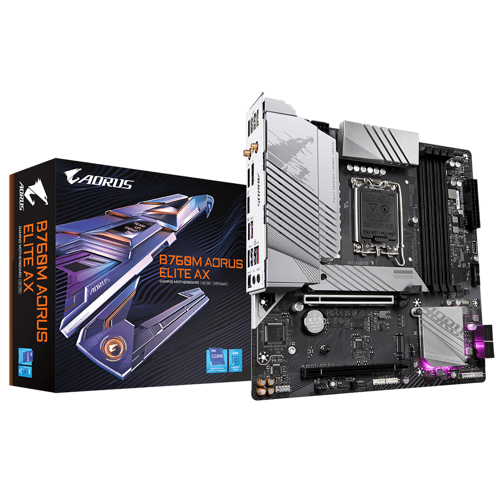 Placa Mãe Gigabyte B760M AORUS Elite AX Socket LGA 1700 / DDR5