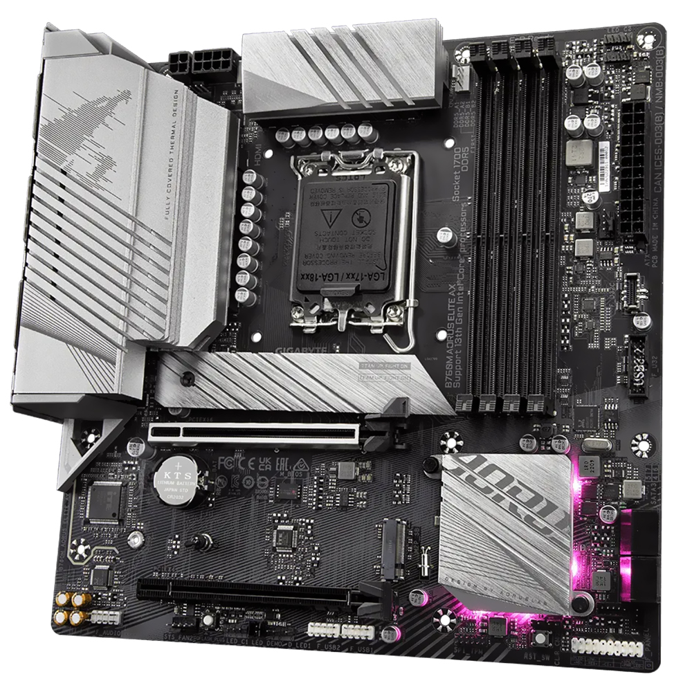 Placa Mãe Gigabyte B760M AORUS Elite AX Socket LGA 1700 / DDR5