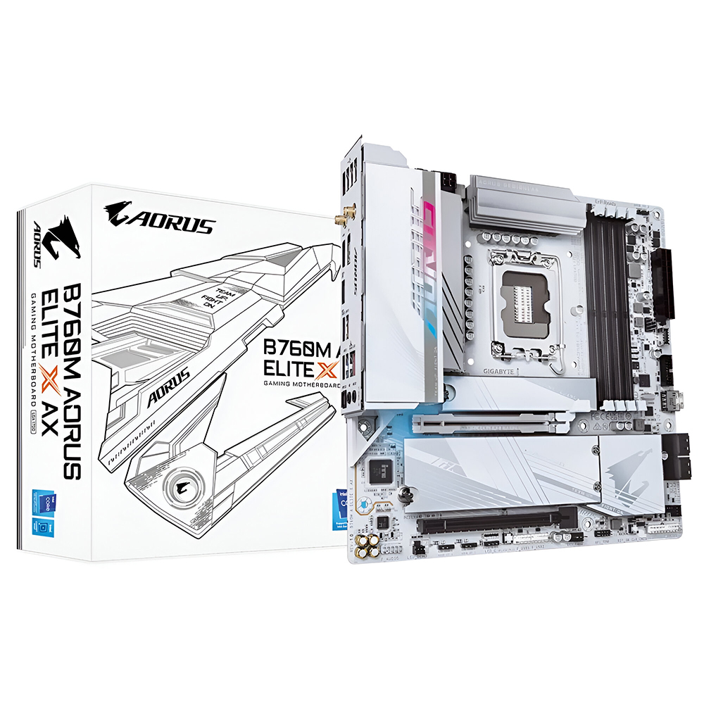 Placa Mãe Gigabyte B760M AORUS Elite X AX Socket LGA 1700 / DDR5