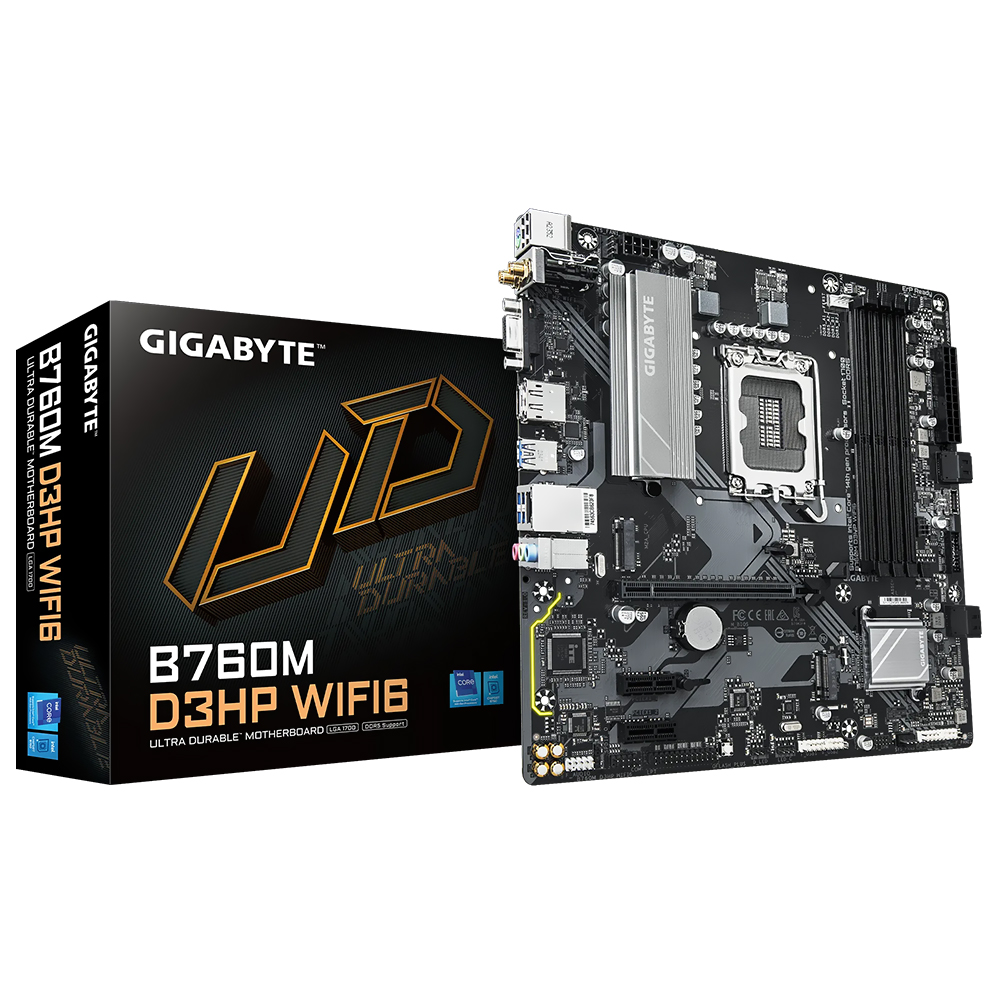 Placa Mãe Gigabyte B760M D3HP Wi-Fi 6 Socket LGA 1700 / DDR5