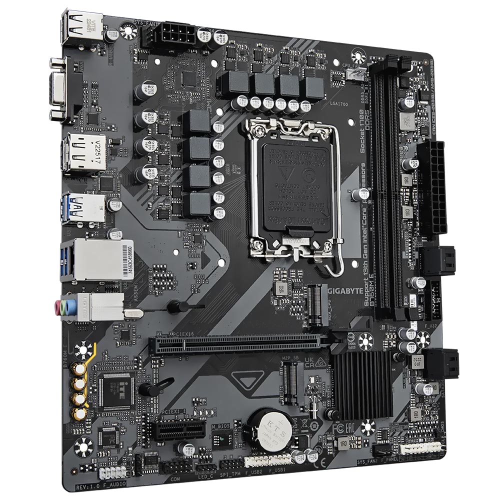 Placa Mãe Gigabyte B760M E Socket LGA 1700 / VGA / DDR5