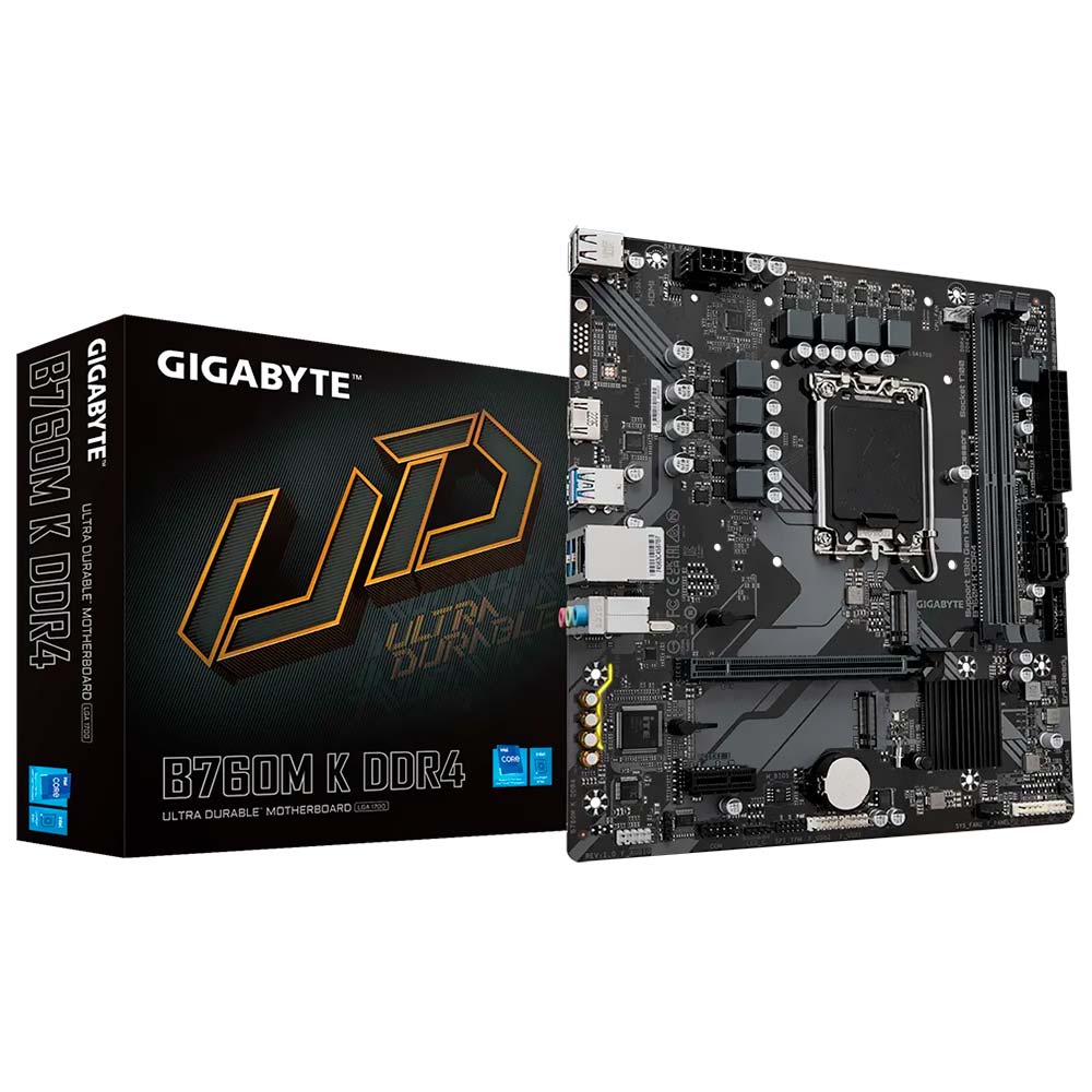 Placa Mãe Gigabyte B760M K DDR4 UD Socket LGA 1700 / DDR4