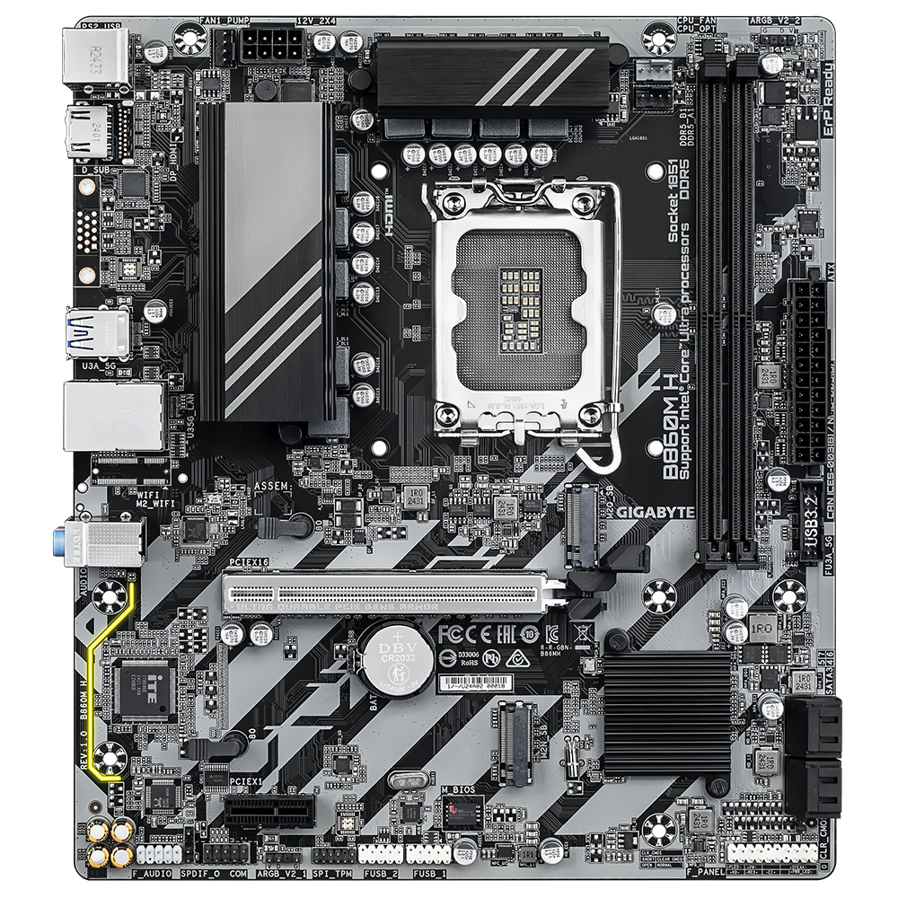 Placa Mãe Gigabyte B860M H Socket LGA 1851 / DDR5