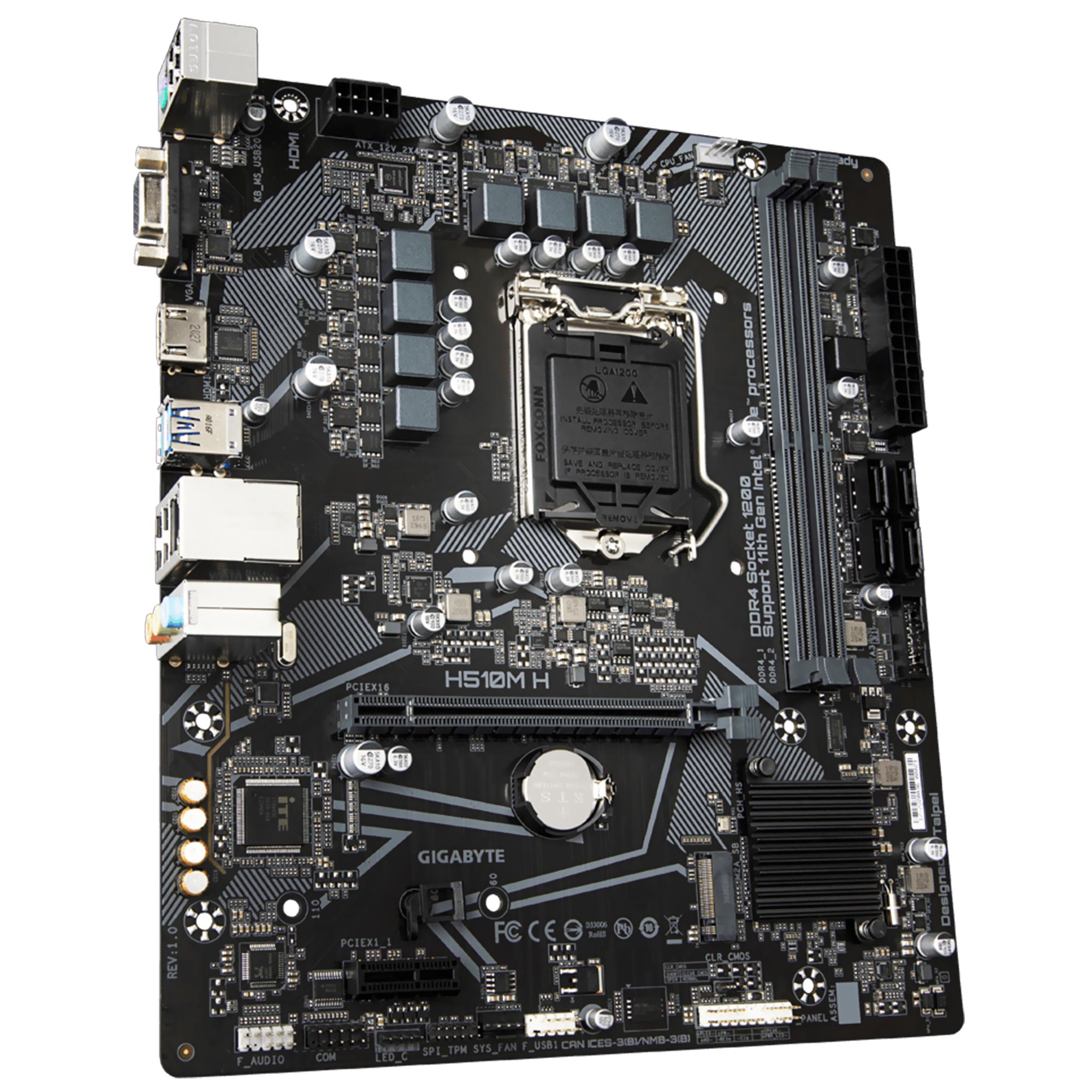 Placa Mãe Gigabyte H510M H Socket LGA 1200 / VGA / DDR4