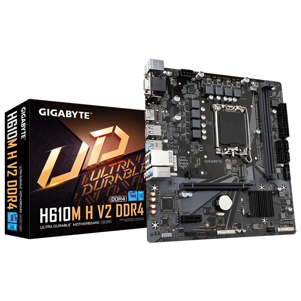 Placa Mãe Gigabyte H610M H V2 DDR4 Socket LGA 1700 / VGA / DDR4