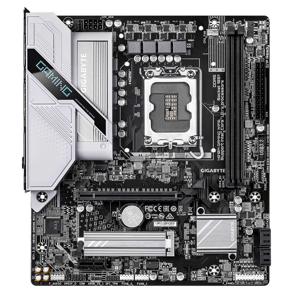 Placa Mãe Gigabyte H810M Gaming Wi-Fi 6 Socket LGA 1851 / DDR5