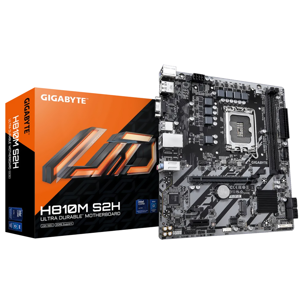 Placa Mãe Gigabyte H810M S2H Socket LGA 1851 / VGA / DDR5