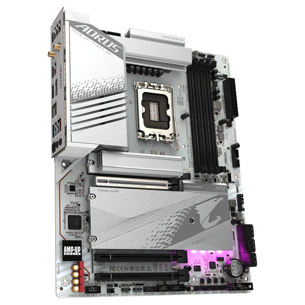 Placa Mãe Gigabyte Z790 AORUS Elite AX ICE Socket LGA 1700 / DDR5