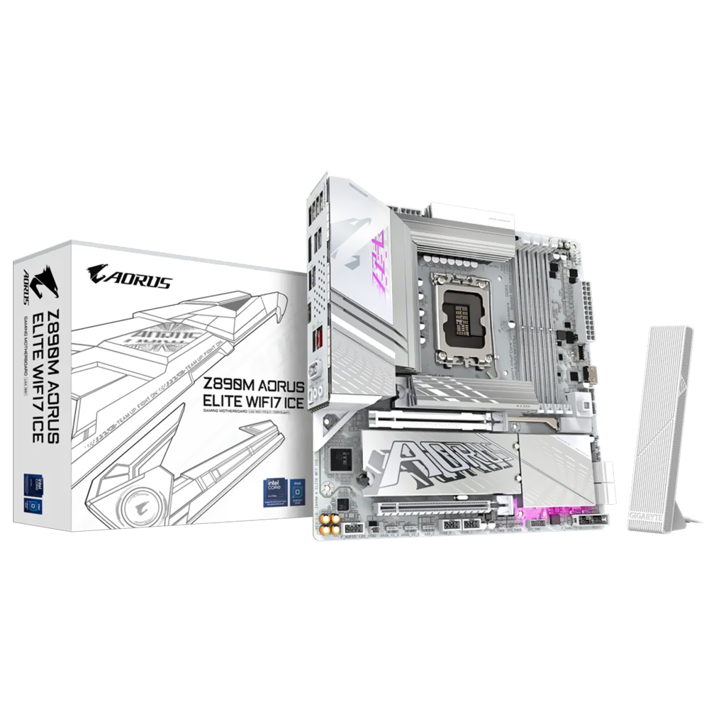 Placa Mãe Gigabyte Z890M AORUS Elite Wi-Fi 7 Ice Socket LGA 1851 / DDR5