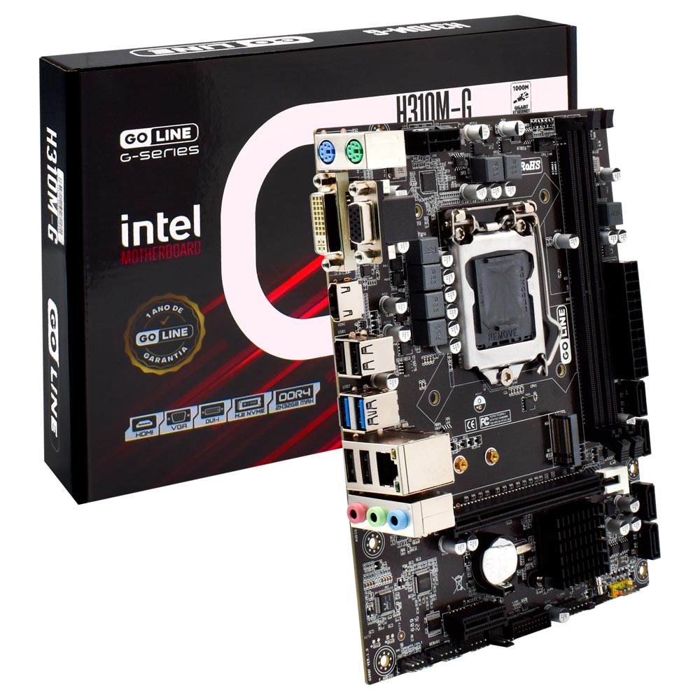 Placa Mãe GoLine GL-H310M-G Socket LGA 1151 / VGA / DDR4