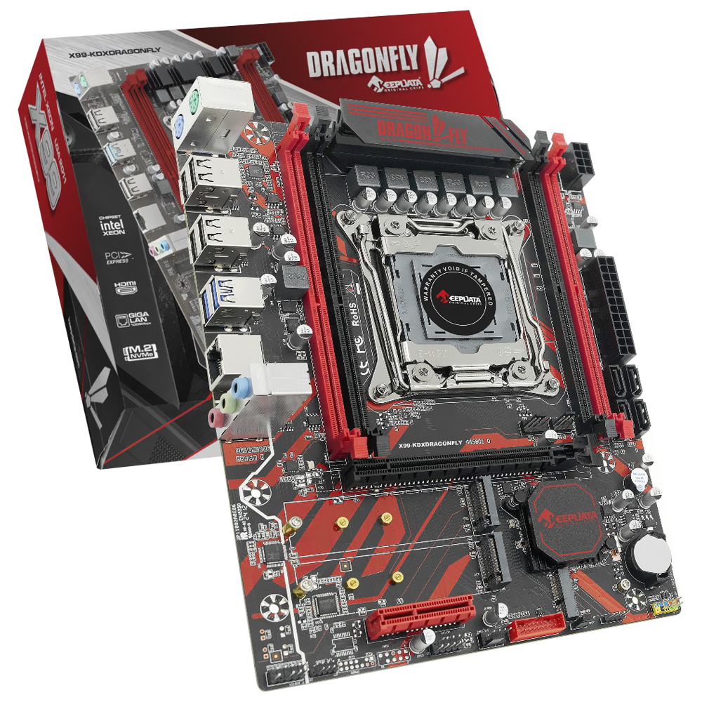 Placa Mãe Keepdata X99-KDXDRAGONFLY Socket LGA 2011-V3 / DDR4