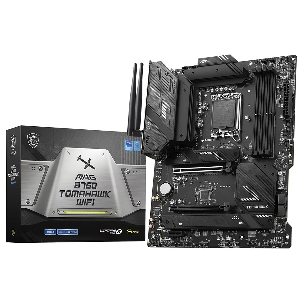 Placa Mãe MSI MAG B760 Tomahawk Wi-Fi Socket LGA 1700 / DDR5