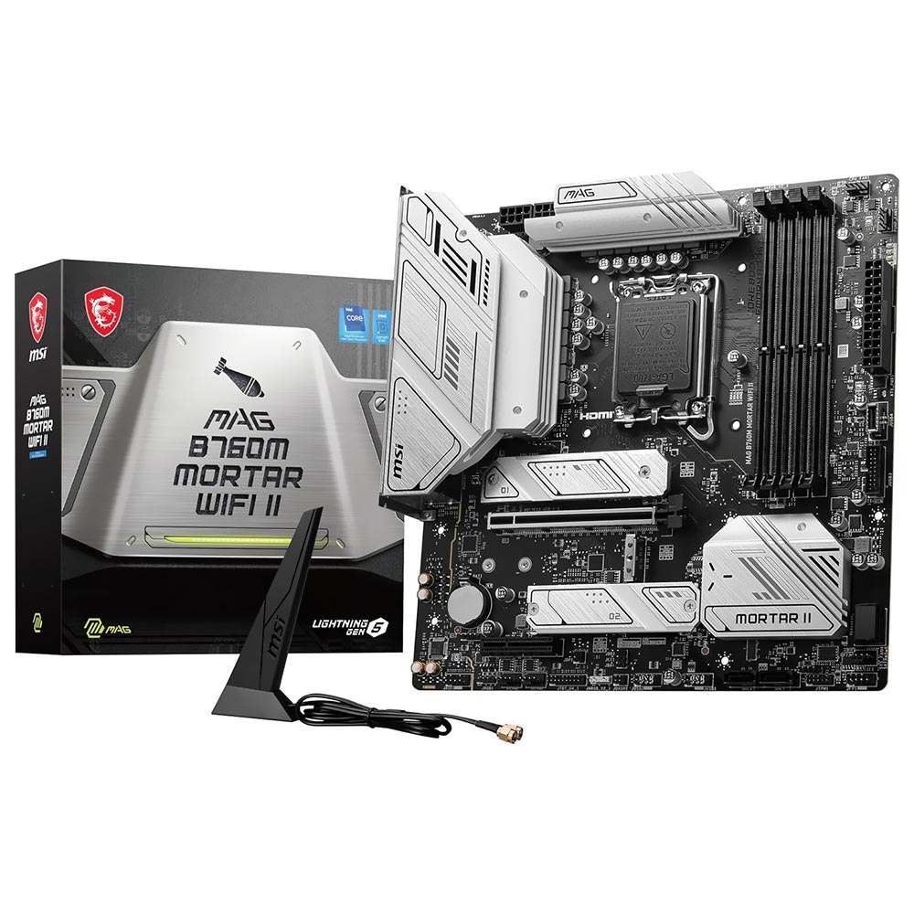 Placa Mãe MSI MAG B760M Mortar Wi-Fi II Socket LGA 1700 / DDR5