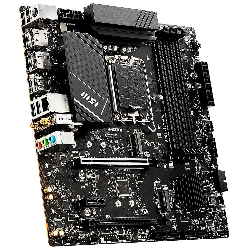 Placa Mãe MSI Pro B760M-A Wi-Fi Socket LGA 1700 / DDR5